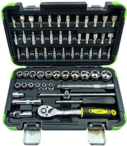 JBM 53219 - ESTUCHE DE HERRAMIENTAS 3/8 DE 59 PIEZAS CON VASOS HEXAGONALES
