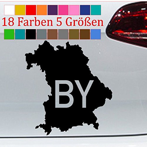 Bayern Urlaub Aufkleber Karte Bundesland VW Sticker Tuning 18 Farben 5 Größen
