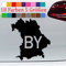 Bayern Urlaub Aufkleber Karte Bundesland VW Sticker Tuning 18 Farben 5 Größen