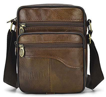Realmark Cuero Bolso Bandolera Messenger Hombro Negocios Monedero Bolsa Bolsa portaordenador de los Hombres