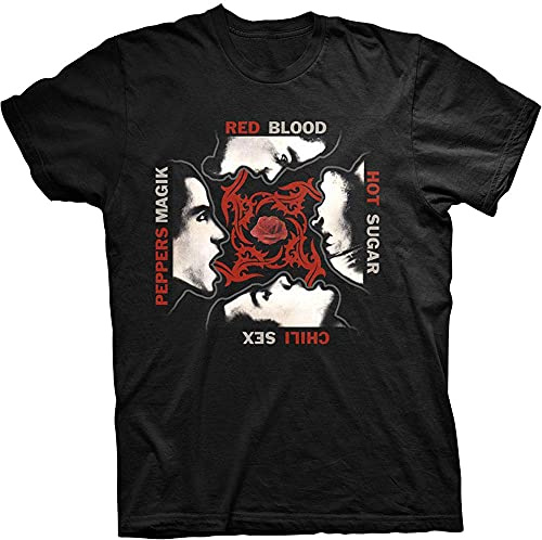 Red Hot Chili Peppers T-Shirt Blood Sugar Sex Magic Neu Offizieller Herren Schwarz