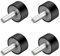 sourcing map 4pcs M6 Vibrations- und Dämpferaufnahme Gummi mit Gewindebolzen, 0,79 x 0,39 de