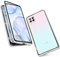Gypsophilaa Coque pour Huawei P40 Lite Adsorption Magnétique Tech Housse 360 Degrés Protection Étui Antichoc Cadre Aluminium Verre Trempé Aimant Fort Métal Flip Cover