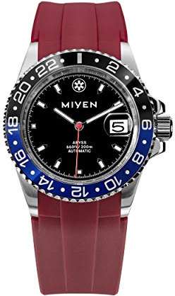 MIYEN MUNICH Abyss Automatik Uhr Herren - Miyota Präzisionslaufwerk Saphirglas & Datumsfunktion – Silber Uhr Herren