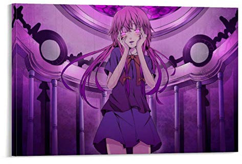 weqwe Anime Gasai Yuno The Future Diary 4 Leinwand-Kunst-Poster und Wandkunstdruck, modernes Familienschlafzimmerdekor, 40 x 60 cm