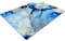 Glass Chopping Board 50 x 40 | Kitchen Worktop Protector | Multifunctional Cutting Board | Work Top Savers | Kitchen Accessories | Extra Large | Blue Black Silver