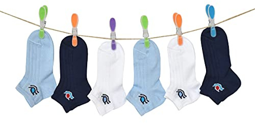 PETTI Artigiani Italiani - Calzini Bambino, 6 Paia di Calzini Corti Bambino, Calzini Bambino Corti Maschietto, Calzini Bambino Cotone Filo di Scozia, 100% Made in Italy