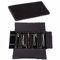 UdaLen Gioielli Rotolo, Velluto Rotolo Portagioie, Borsa reticolare in PVC trasparente antipolvere，Organizzatore da Viaggio per Gioielli，Rotolo Portagioielli con Tasche e Cerniera (Black, Flannel)