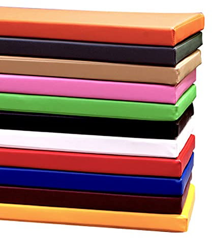 Gartenbank, Bankmatte, rechteckig, nachhaltig, wasserdicht, PU, mit rutschfesten Schnürsenkeln, geeignet für draußen und zu Hause (grau, 100 x 30 x 5 cm)