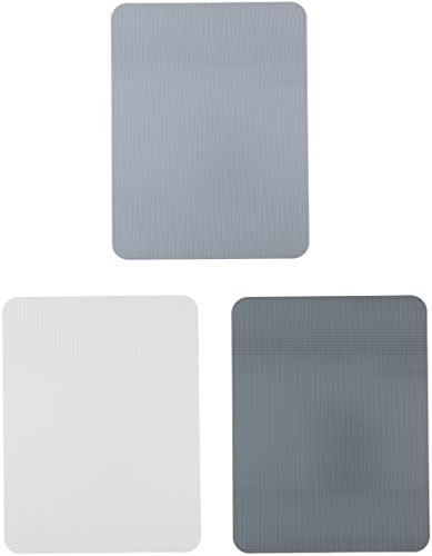 alpina Schneidebretter - Schneidebrett Set von 3 - Antirutsch - Flexibel - Spülmaschinenfest - 29x38cm - Grau