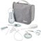 Béaba, Trousse de Toilette Bébé Nomade - 9 Accessoires dont Thermomètre de Bain, Thermomètre Digital, Anneau de Dentition, Masseur de Gencives, Mouche Bébé Manuel, Green Blue