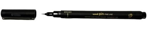 Uniball Pin Br Extra Fine Line Pinselspitze, schwarz