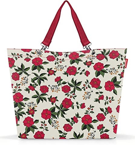 reisenthel shopper XL garden white – Geräumige Shopping Bag und edle Handtasche in einem – Aus wasserabweisendem Material
