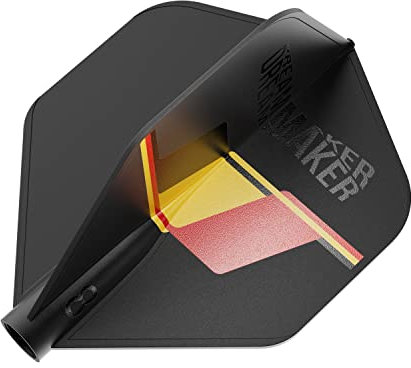 Target Darts Unisex-Adult Dimitri Van den Bergh 8 Dart Flights Dartpfeil, Schwarz, No.2