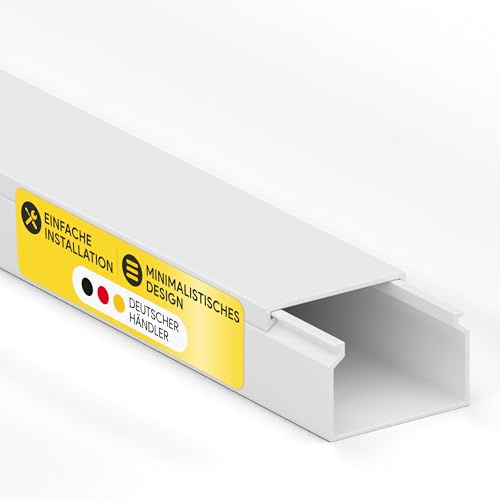 Kabelkanal aus hochwertigem PVC weiß Kabelleiste 2m - 1 Stück - 25x16mm