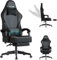 SITMOD Gaming Stuhl, Ergonomischer Computer Stuhl mit Fußstütze, Höhenverstellbarer, 360° Drehbarer mit Kopfstütze und Lendenwirbelstütze Büro und Home Maximales Gewicht 180kg-Grau