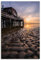 ARTland Wanddeko Leinwand Bilder Wandbild 60x90 cm Strand Meer Nordsee Pier St. Peter Ording Sonnenuntergang U4TT