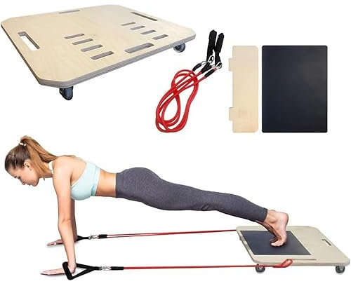 GERRIT Tragbare Reformer-Alternative, Heim-Pilates-Reformer, für komplette Pilates-Workouts und Übungen zu Hause, mit Widerstandsbändern