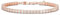 Diamond Treats 925 Sterling Silber Tennis Armbänder für Damen mit weißen Zirkonia Steinen, langes Tennis Armband aus Roségold für Frauen und Mädchen, Sterling Silber Schmuck Geschenke für Frauen
