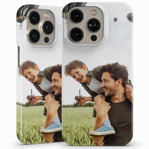 AIGAT SHOP Personalised Full Wrap Design Phone Case for iPhone 15 Pro - Custom Photo Print on Back and Edges, Durable Protective Cover