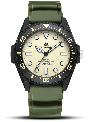 Herren Uhr Edelstahl Uhren Herren Wasserdichte Analog Quarz Uhr mit Datum | Leuchtend Mode Freizeit Armbanduhr Uhren für Männer