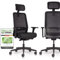 YOS S5 | Ergonomischer Bürostuhl gegen Rückenschmerzen | Netzrücken mit Lordosenstütze | Kopfstütze gegen Nackenschmerzen | Made in Germany | Bürostuhl 150 kg (Modern)