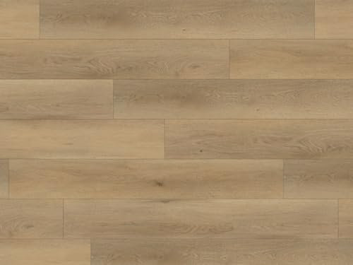 HPFloor Vinylboden selbstklebend, 2mm, PVC Bodenbelag selbstklebend, Eiche Carrara Landhausdiele, feuchtraumgeeignet, selbstklebende Bodenfliesen, pflegeleicht, strapazierfähig, Bodenbelag Küche.