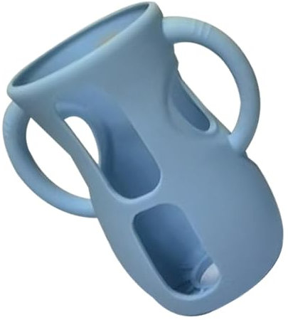 Besreey Manchon en Silicone pour Biberon en Verre,Manchon en Silicone pour Biberon en Verre | Porte-biberon avec poignées | Porte-Bouteille Anti-Casse, Anti-Chute et Antichoc, Passe au Lave-Vaisselle