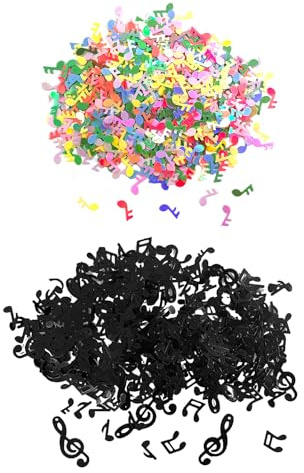 OVDGWC 30G Musical Notes Confetti, Esstisch Konfetti -Dekoration, Party Besprühen Konfetti, Abschlussfarbe Dekorative Konfetti, Urlaubsmusikparty -Dekoration
