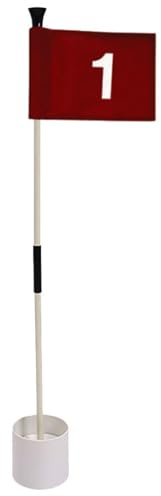 BESPORTBLE Golf-Flagge Mit Fahnenmast Und Basis Golf-Trainings-Flaggen-Set Nummerierte Zielflagge Für Driving Range Übungsgrün Und Hinterhof Abnehmbar 32.68 X 4.21 X 3.82 in