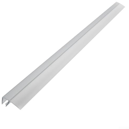 Tira de sellado, elegantes sellos curvados transparentes en forma de F para mampara de ducha corrediza sin marco (6 mm)