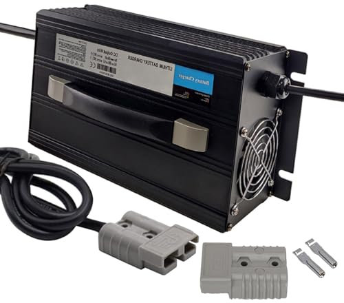 HYDTGZ Chargeur de Batterie pour Chariot Élévateur Haute Puissance 1200 W 24 V 40 A avec Écran LCD, Charge d'entretien pour Transpalettes Électriques 24 V, Chariots Élévateurs Autolaveuses,A,350A
