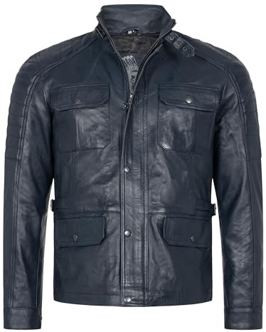 Rock Creek Herren Lederjacke Biker Jacke Echt Leder M53