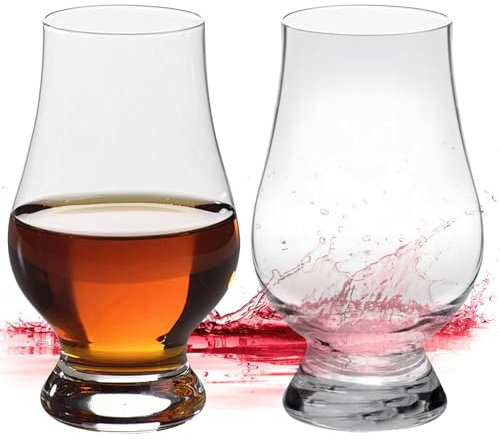 2 bicchieri professionali da whisky: vetro professionale da 200 ml, bicchieri da degustazione per whisky, bicchiere di cristallo per rum, gin, liquore, set regalo