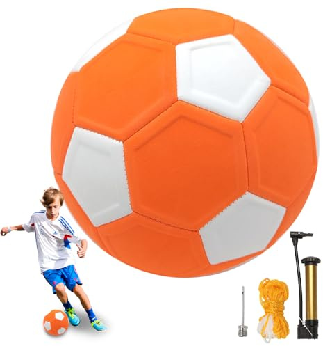 Ballon de Football Courbe Taille 5, Ballon de Foot a Effet pour Enfants Juniors avec Pompe, Ballon Courbe pour Enfants pour l'entraînement de Football, Jeu Extérieur et Intérieur et Comme Cadeau