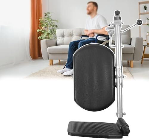 LJLAO Verstellbare Beinstützen Mit Rollstuhl-Hebefunktion, Erhöhte Fußstütze Für Rollstühle, Ungepolsterte Wadenstützen, Tragkraft Bis 100 Kg, Für Standardrollstühle,Left Side