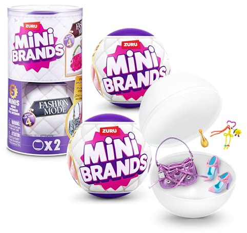 Mini Brands Fashion Series 4 2 Pack by ZURU – Novelty Unboxing Collectible Toy with 5 Mystery Mini Fashion Bags, Shoes & Accessories, 80+ Styles to Collect, Ages 3+, Kids, Teens & Adults