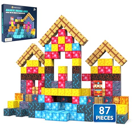 Desire Deluxe Magnetwürfel für Kinder – 3D-Bausteine STEM-Spielzeug, Montessori Magnetische Bausteine für Kleinkinder, Kreatives Konstruktionsspielzeug für Jungen & Mädchen ab 3 Jahren