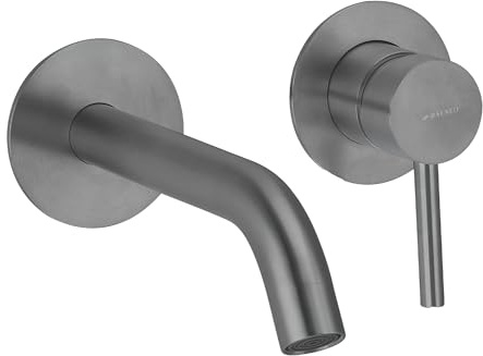 BALNEO Robinet Lavabo – Mitigeur pour contrôle précis de l’eau – Robinetterie Salle de Bain en acier inoxydable – Fabrication haut de gamme pour une longue durabilité – Gun Metal – Modèle 3