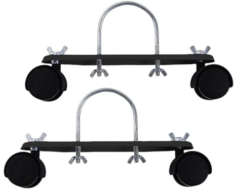 Lot de 2 Support à Roulettes pour Chauffage à Bain d'huile, Roulettes Robustes pour Radiateur électrique, Roulettes Pivotantes à 360° pour Radiateurs Remplis d'huile et Chauffages électriques