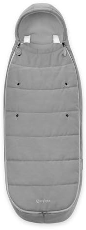 CYBEX Gold Fußsack, Für Kinderwagen, TOG 5, Grau | Für Kinderwagen, für Kinder von 6 Monaten bis 3 Jahren, TOG 5, warm und wasserabweisend, warmes Teddyfleece-Futter