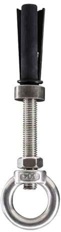 Viti Ad Occhiello, Bulloni Ad Espansione Anello Riutilizzabili In Acciaio , Lunghezza Totale 16 Cm, Diametro Anello 3 Cm, Tubo Di Espansione 8 Cm, Tasselli Di Ancoraggio Per Muro In Cemento Con