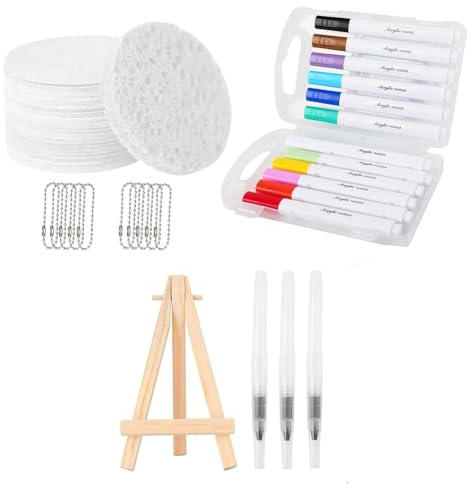 Kueohse DIY Bubble Drawing Pens Magic Puffy Paint,3D Drawing Magic Canvas Sponge,Puffy Popcorn Texture Painting Kit