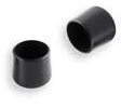 OL 20 Kappen, Schwarz, für Rundrohre/Rundstäbe/Pfostenkappen, Kunststoff/Polyethylene/PE, Tiefe 18,9 mm, Gesamtlänge 23,3 mm