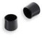 OL 20 Kappen, Schwarz, für Rundrohre/Rundstäbe/Pfostenkappen, Kunststoff/Polyethylene/PE, Tiefe 18,9 mm, Gesamtlänge 23,3 mm