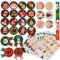 288 Stück 24 Blätter Weihnachtsaufkleber Weihnachten Geschenkaufkleber Sticker Etiketten selbstklebend für Umschlag Geschenktüten Papiertüten Weihnachtskarten