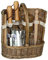 Red Hamper G020 / 1 Antique Wash Deluxe Garten-Werkzeug Korb, Braun, Klein