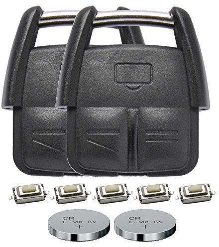 Repair Reparatur Satz Gehäuse Funkschlüssel Fernbedienung Autoschlüssel 2X 3 Tasten Gehäuse 6X Mikrotaster 2X CR2032 Batterie kompatibel mit Opel