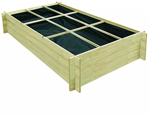 Festnight Fioriera per Pianti da Giardino Letto Vegetale in legno di Pino Impregnato 197x100x40 cm