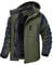 MAGCOMSEN Fleece Jackets Mens Full Zip Warm Jacket Winter Ski Jackets Mens Waterproof Hiking Jackets Windproof Mountain Coat Green